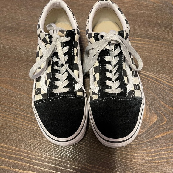 Vans Primary Check Old Skool Black/Wt. Size 7/5.5 - Picture 3 of 5